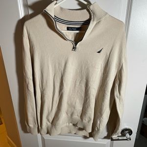 Nautica quarter zip white cream